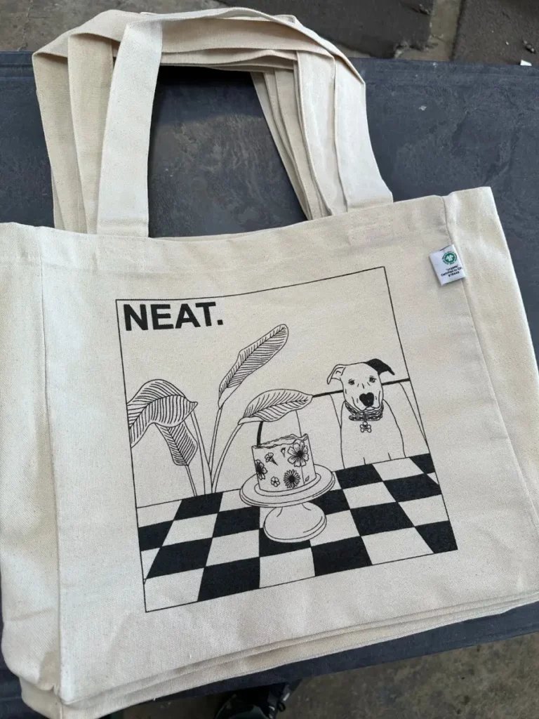 Neat Tote Bag Screen Printed