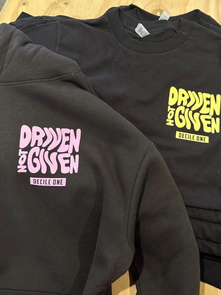 Spot Colour Print On Hoodies