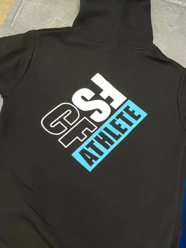 White Spot Colour Print On Hoodie