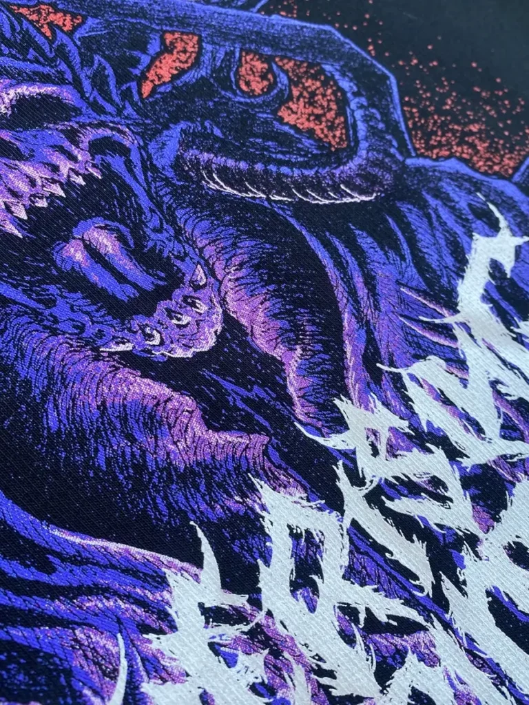 Halftone Print Close Up On Shirt