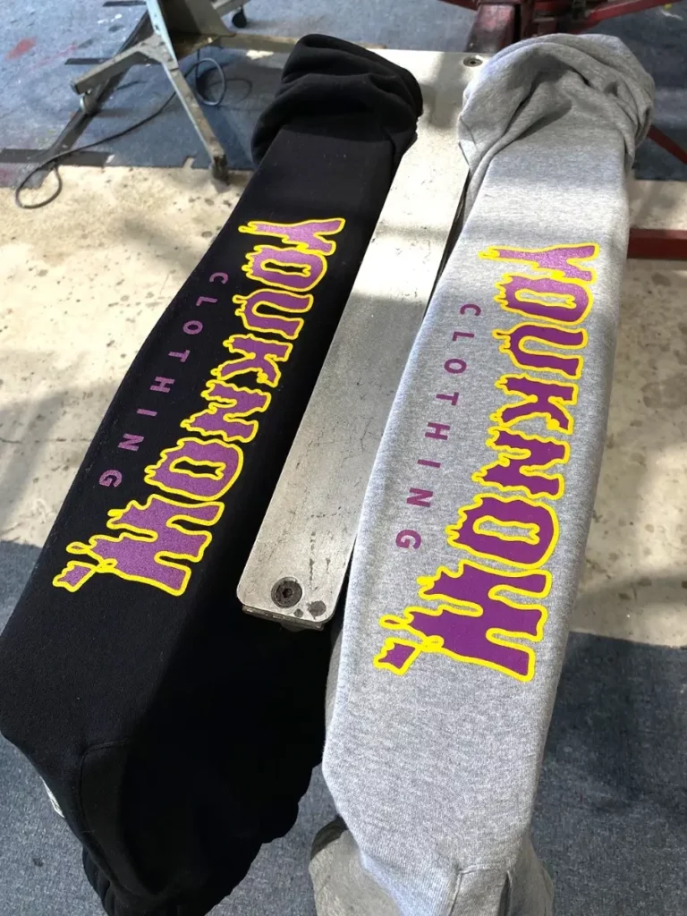 Screen Printed Black & Grey Trackpants